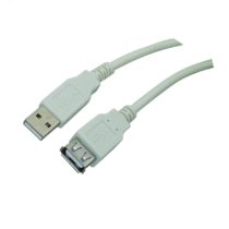 Cable USB Extensión Manhattan IC-317238 3.0Mts, color Gris