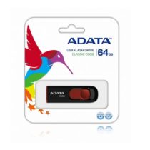Memoria USB Adata 64GB C008 Negro con Rojo Usb 2.0