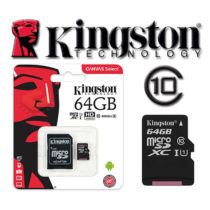 Memoria Micro SD Kingston de 64GB Clase 10 a 80MB/s