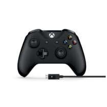 Control Xbox One Inalámbrico con Cable Color Negro