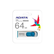 Memoria USB Adata de 64GB (AC008-64G-RWE) Color Blanco con Azul