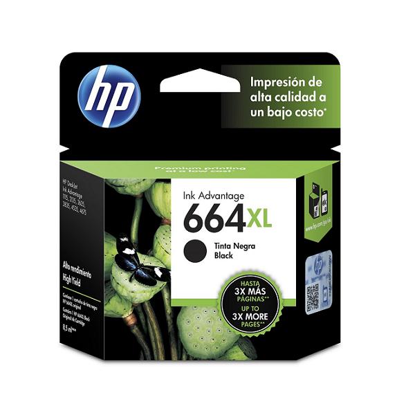 Cartucho de Tinta HP 664XL Alto Rendimiento Negro F6V31AL