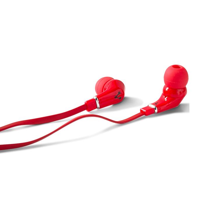 Audífonos Vorago alámbrico EP-103, Rojo, 3.5MM.