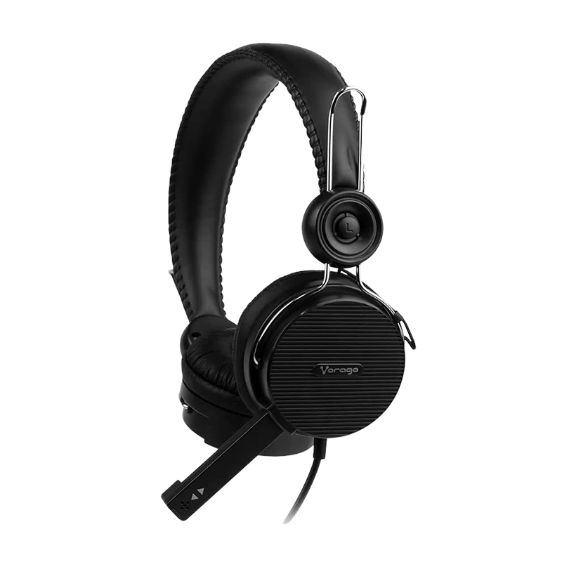 Audifonos con diadema Vorago HS-201, Color Negro.