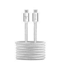 Cable Vorago CAB-124 usb C, color Blanco, 1m