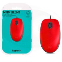 Mouse Logitech M110 Alambrico Silent Color Rojo