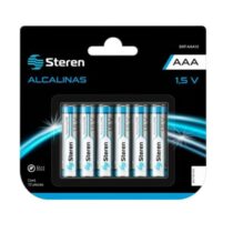Pilas Steren Alcalinas Tipo AAA 1.5V con 12Pzas