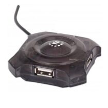 HUB 4 Puertos USB 2.0 Manhattan, Negro IC-162272.