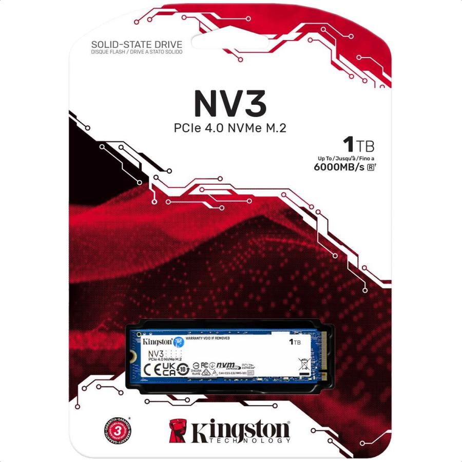 Unidad de Estado Solido KINGSTON 1TB SNV3S NV3 M.2