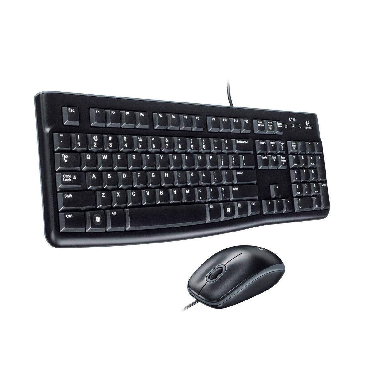 Kit de Teclado y Mouse Logitech MK120, interface USB 1 Kit de Teclado y Mouse Logitech MK120, interface USB