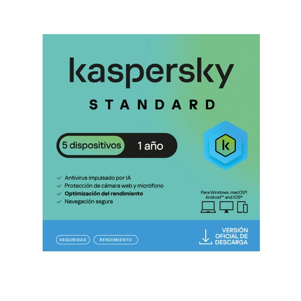 Licencia Kaspersky 5 dispositivos 1 año KL1041ZDEFS 1 Licencia Kaspersky 5 dispositivos 1 año KL1041ZDEFS